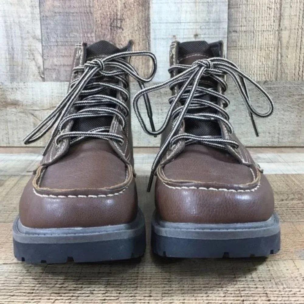 Northwest Territory Brown‎ Faux Leather Ankle Work Boots